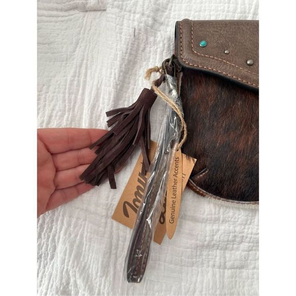 Tony Lama Western Brindle Cowhide Hair Wristlet Wallet NEW NWT - Picture 2 of 6